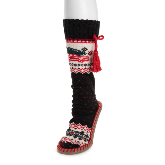 Women's Heat Retainer Slipper Socks Violet Fairisle – MUK LUKS