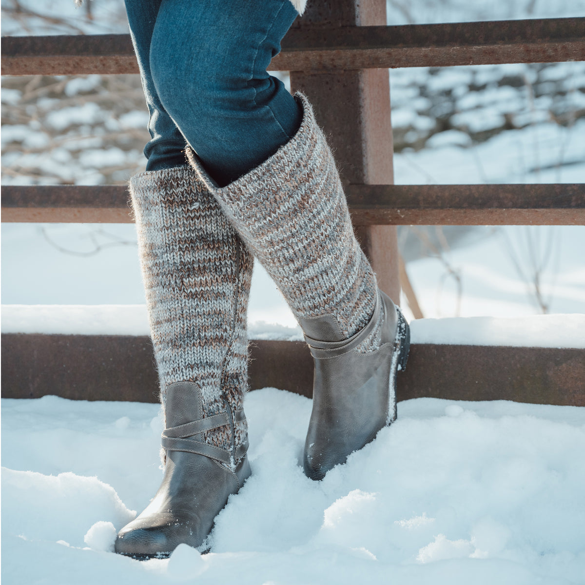 Women s Logger Alberta Boots Grey MUK LUKS