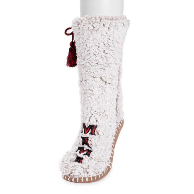 Moccasin Slipper Socks with Grippers, M&S Collection