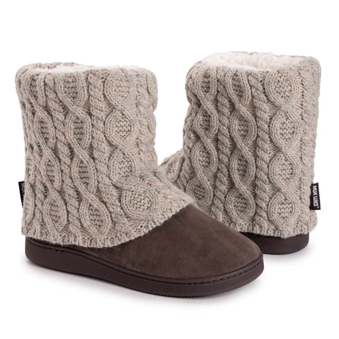 Muk luks shops women's bootie slippers