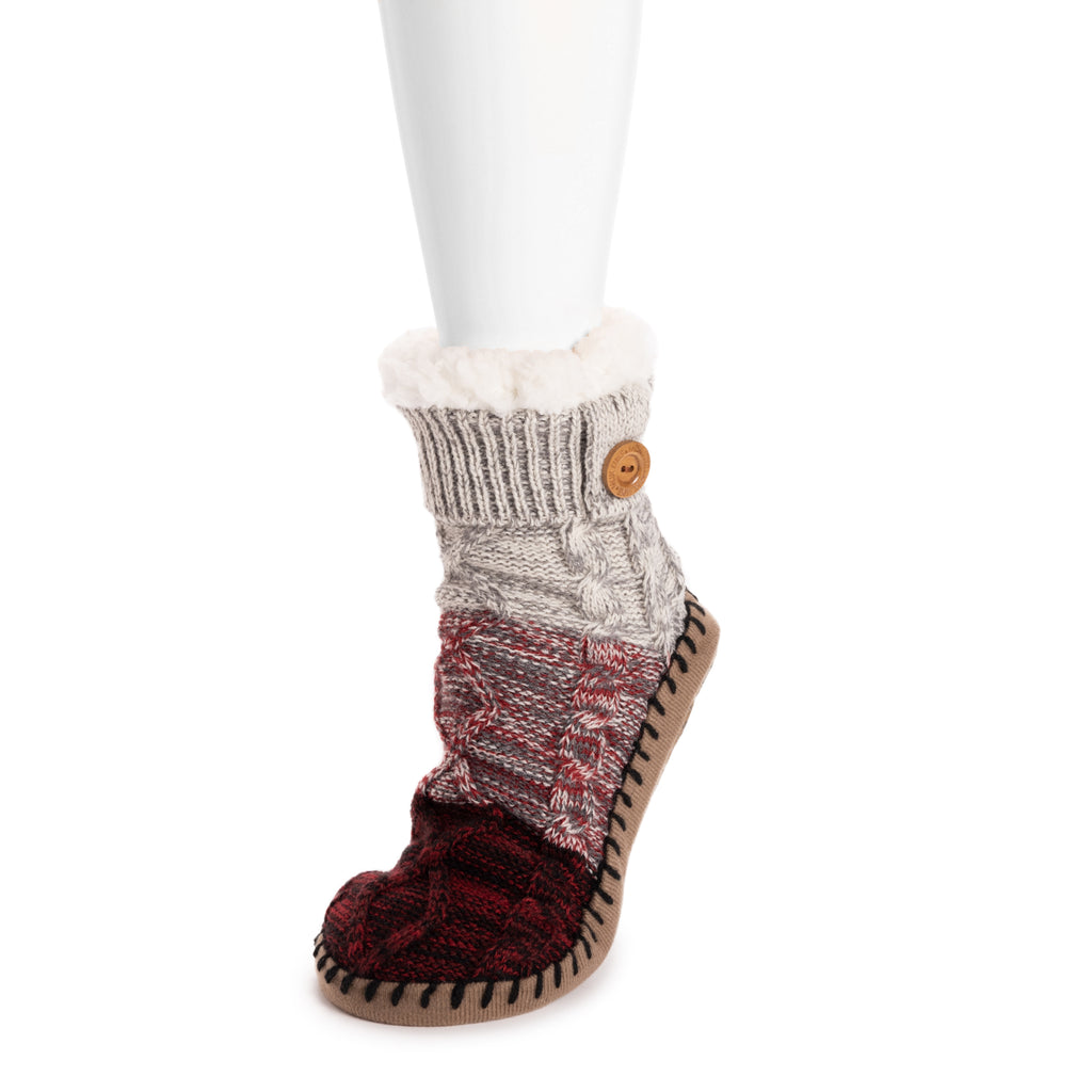 Women's muk luks patterned cabin slipper socks sales