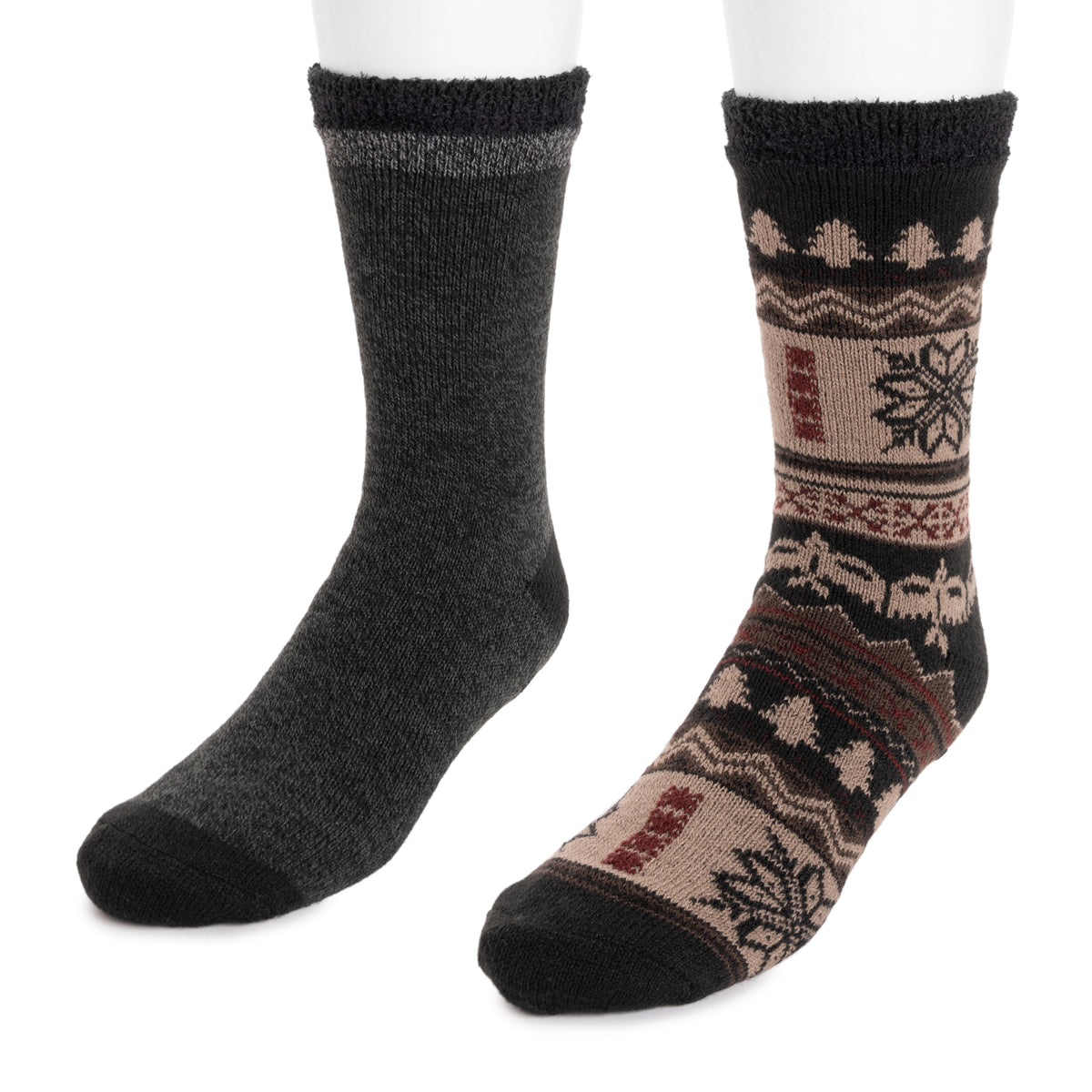 Men's 2 Pair Pack Fleece Layered Socks – MUK LUKS
