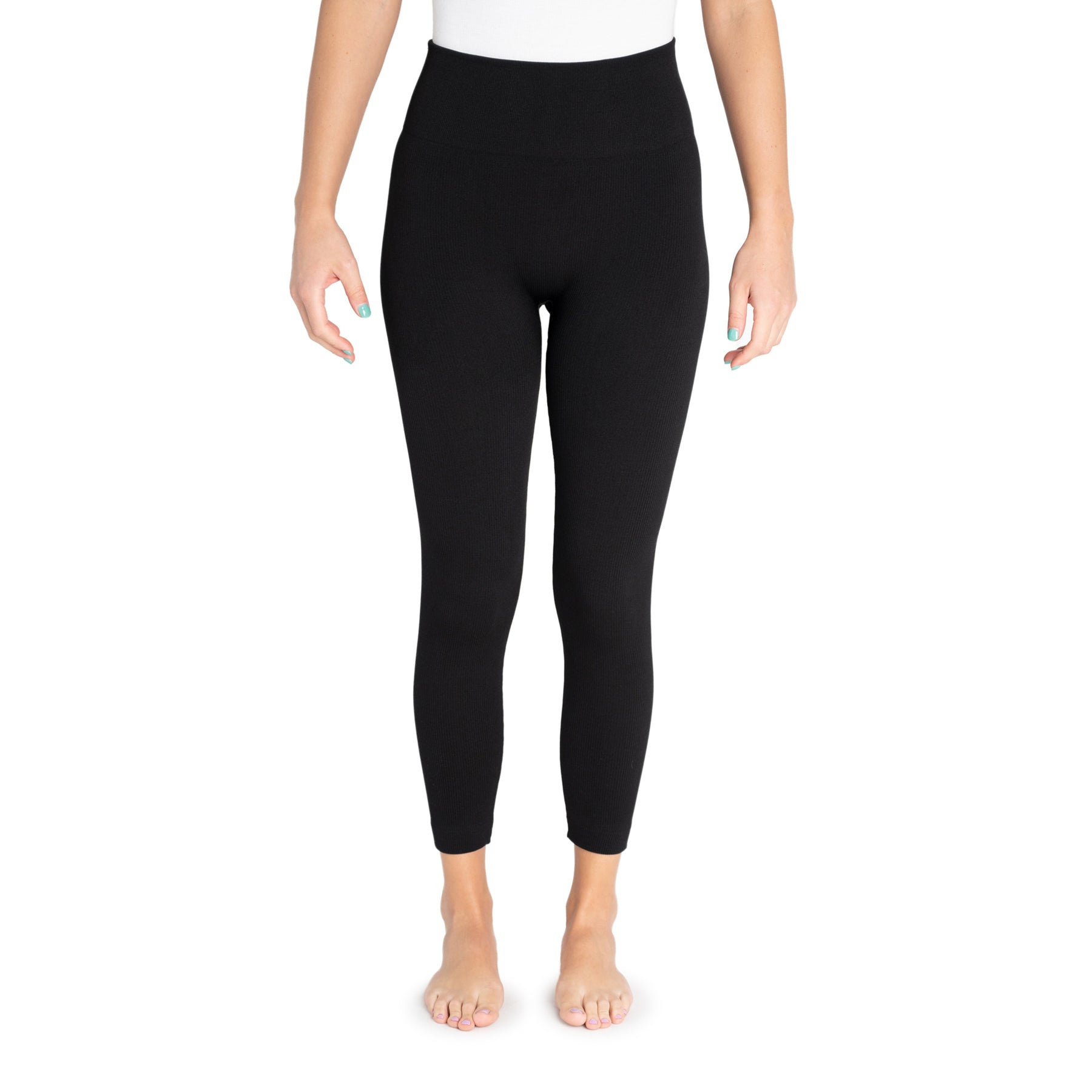 High Waist Fleece Lined Legging in Charcoal • Impressions Online