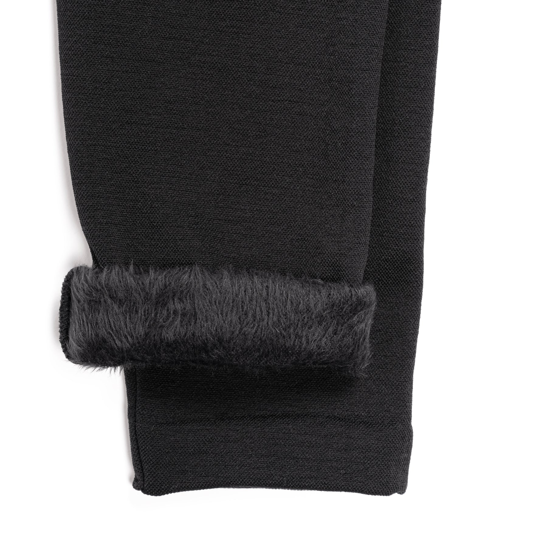 Black Fur Fleece Lined Leggings – lexifashionuk