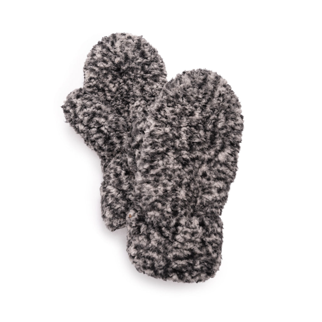 Lululemon Totally Toasty Mittens Nimbus Black White Sherpa Fleece