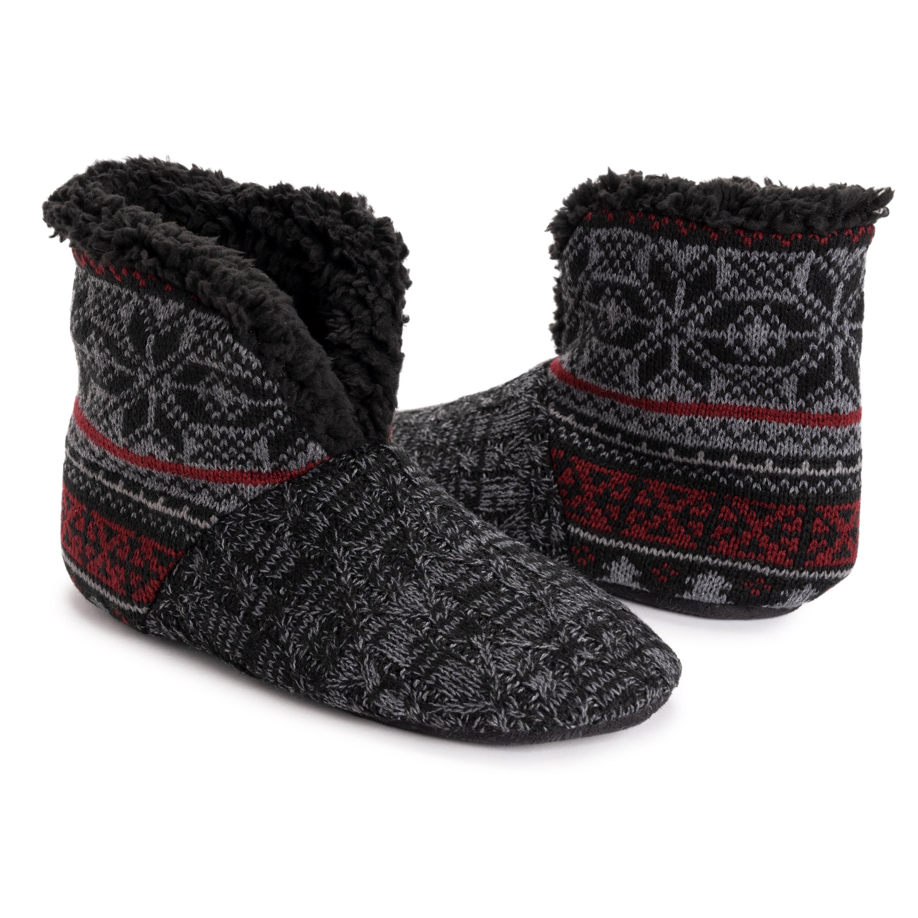 Men's muk luks knit bootie outlet slippers