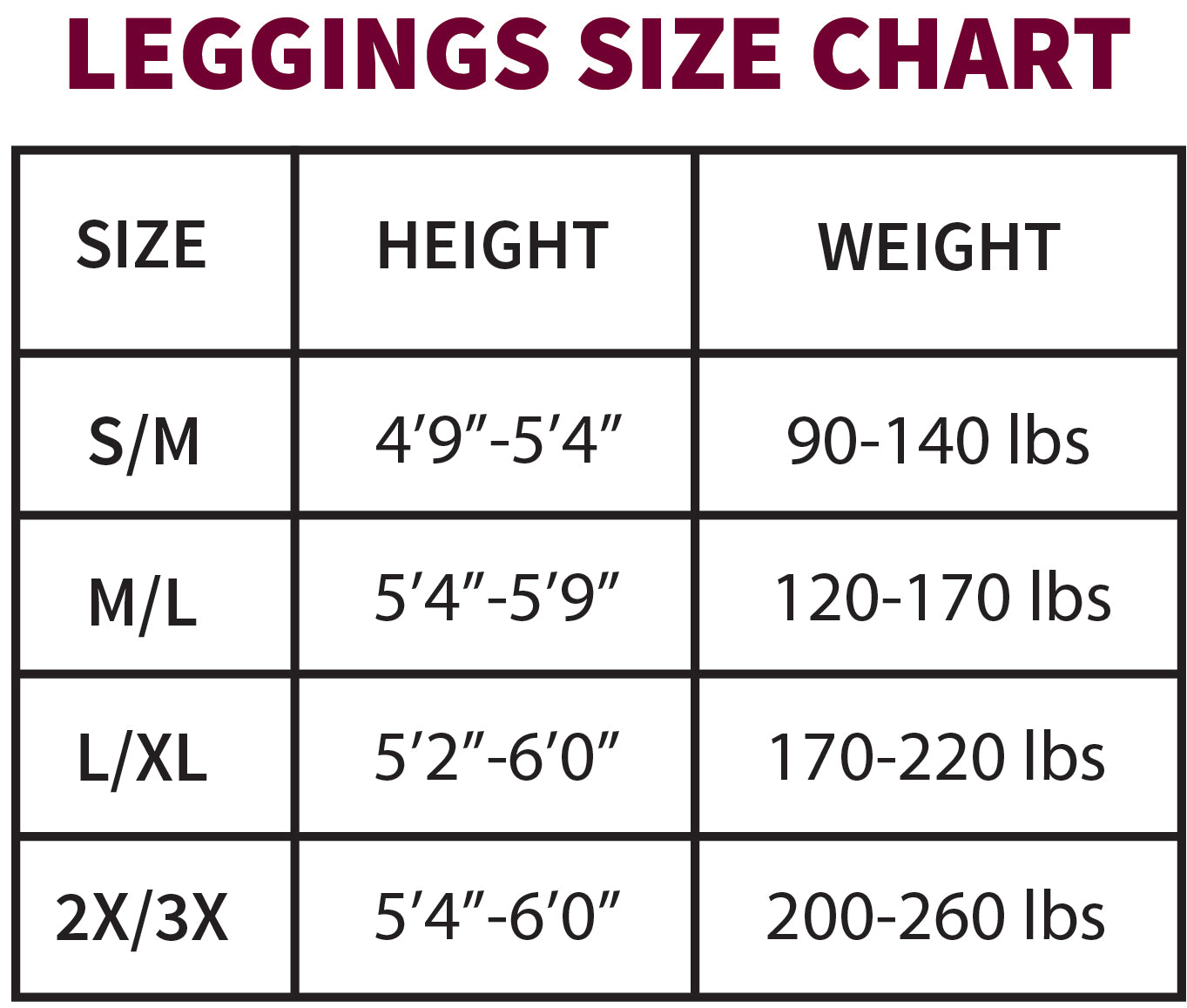 Muk Luks Leggings Size Chart Clearance | jkuat.ac.ke